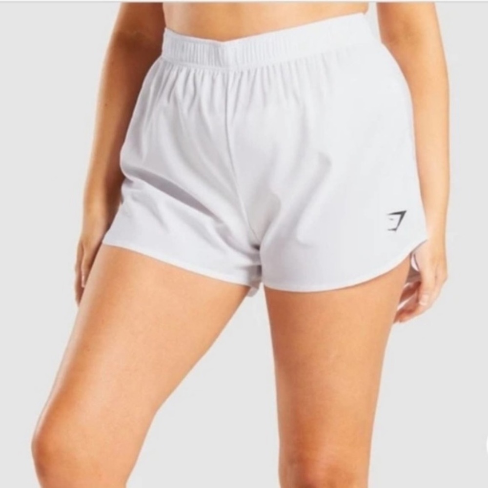 White Gymshark loose Training shorts
